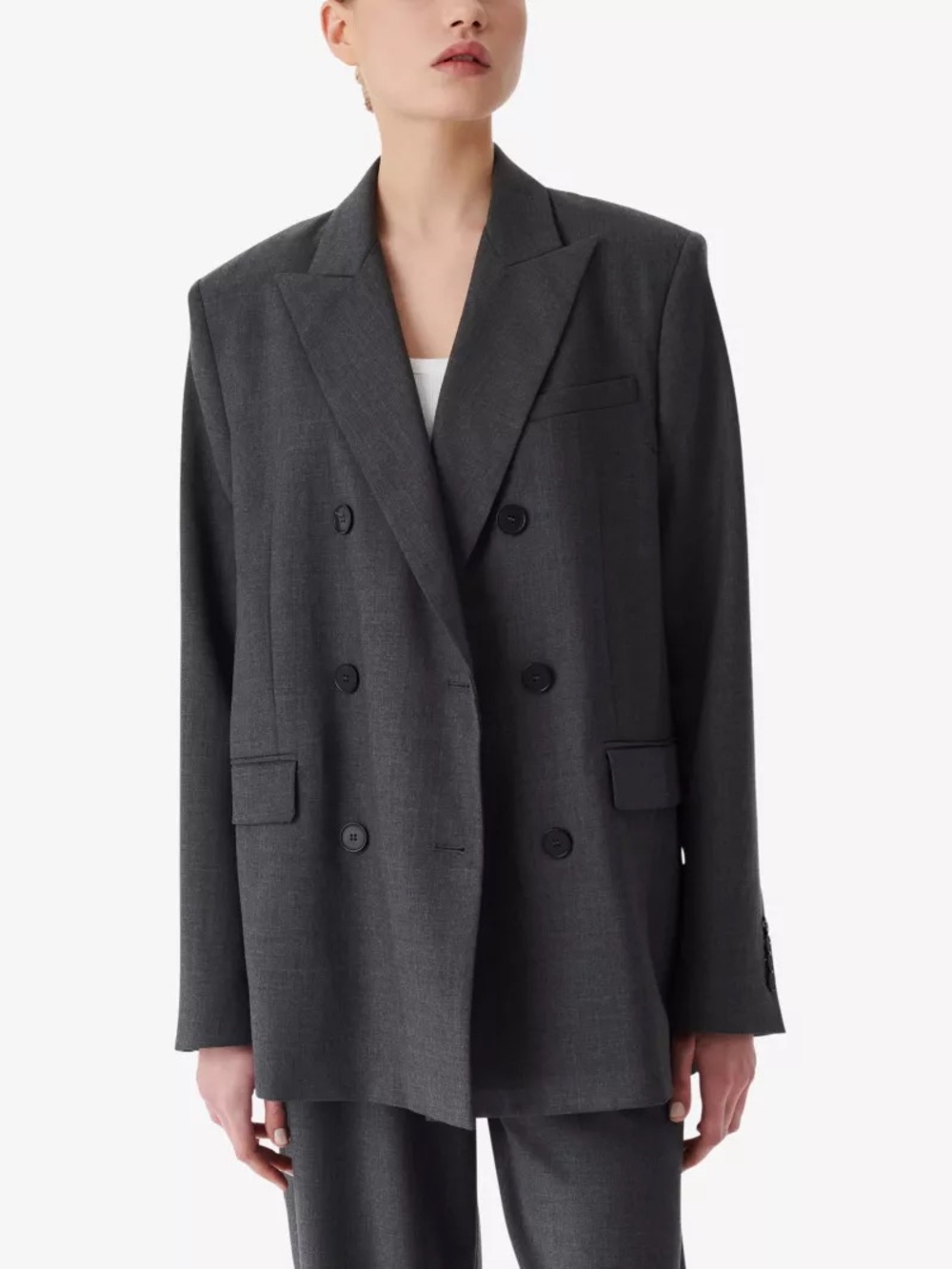 IRO Paris Double Breasted Blazer
 Anthracite (French Size 36/US Small)